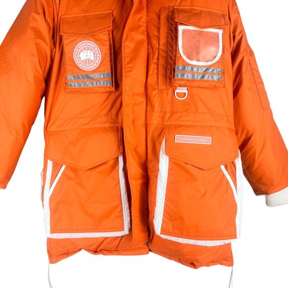 New Canda Goose Snow Mantra Oversized Down Parka Orange Size XS - Picture 4 of 11